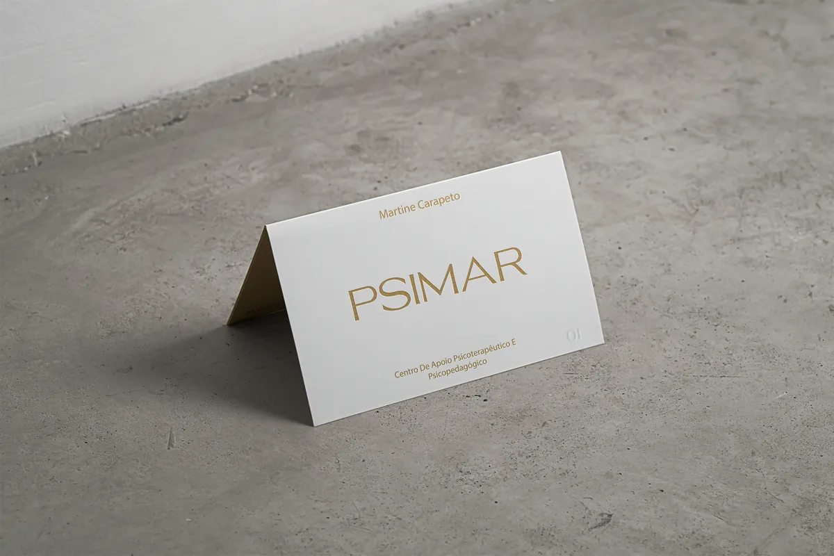 Cartão de visita da nova identidade Psimar